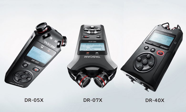 إطلاق سلسلة Tascam DR-X من اجهزة تسجيل الصوت المحمولة
