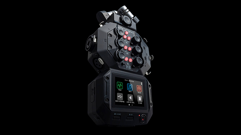 الاعلان عن Zoom H8 جهاز تسجيل صوت احترافي بشاشة لمس لصناع الافلام ومهندسي الصوت